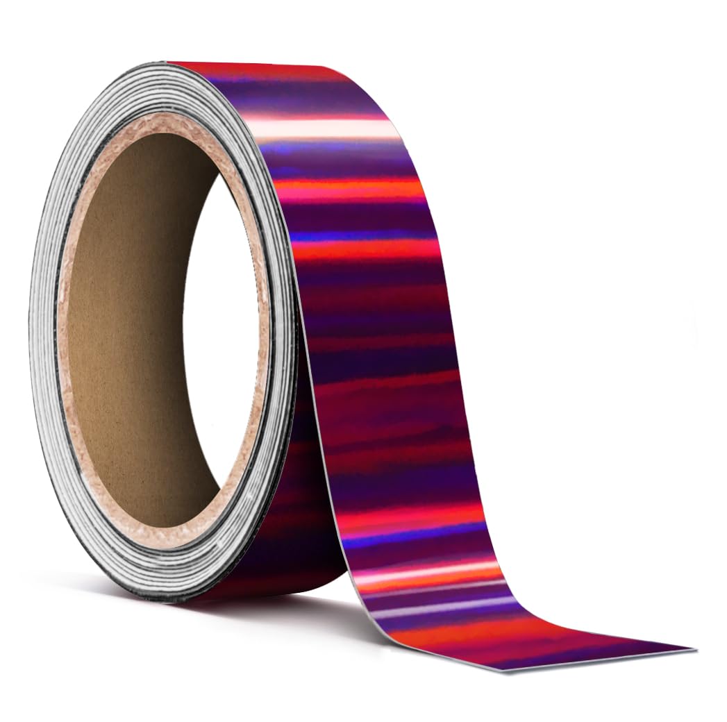 VViViD Holographic Purple Chrome Pinstripe Vinyl Tape Roll (1 x 25ft)