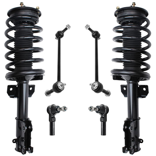 Detroit Axle - Front Struts Kit for 2005-2010 Ford Mustang Base GT 2006 2007 2008 2009, 2 Ready Struts, 2 Outer Tie Rods, 2 Sway