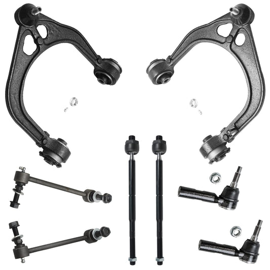 Detroit Axle - RWD Front End Suspension Kit for Chrysler 300 Dodge Challenger Charger Magnum, 2 Upper Control Arms 4 Inner Outer