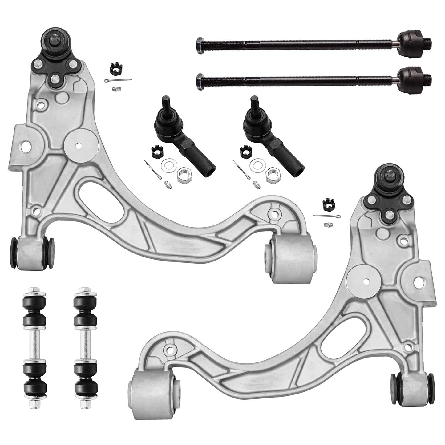 Detroit Axle - Front End 8pc Suspension Kit for Buick LeSabre Park Avenue Cadillac DeVille Seville Aurora Bonneville, 2 Lower Co